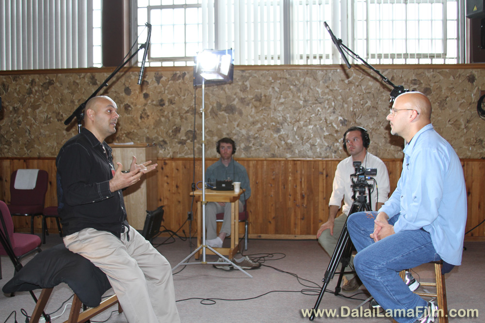 Dalai Lama Renaissance Documentary Film Director Khashyar Darvich interviews an inmate for his new film about personal and spiritual transformation within prison walls