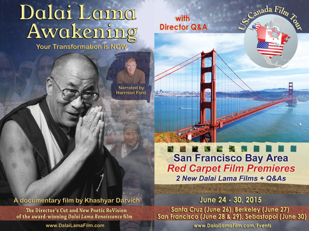 San Francisco Red Carpet Film Premiere of 2 new Dalai Lama Films