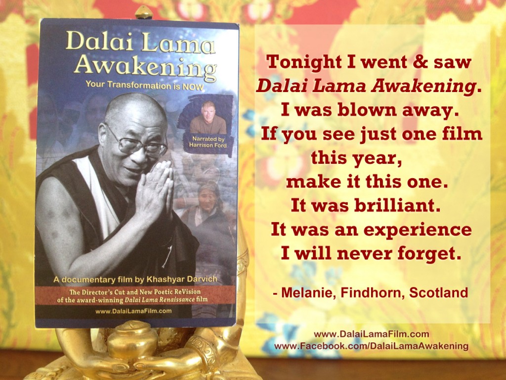 Audience Review: 'Dalai Lama Awakening' Documentary Film (narrated by Harrison Ford)