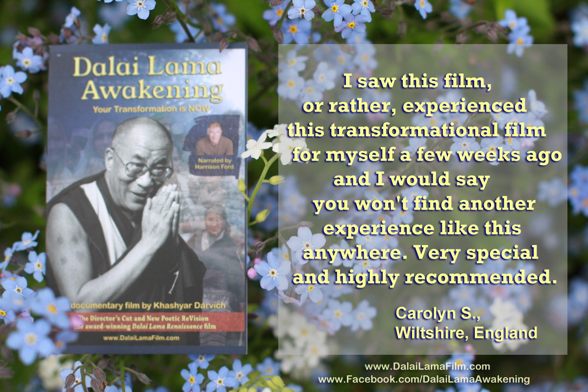 'Dalai Lama Awakening' Audience Quote - Carolyn - London